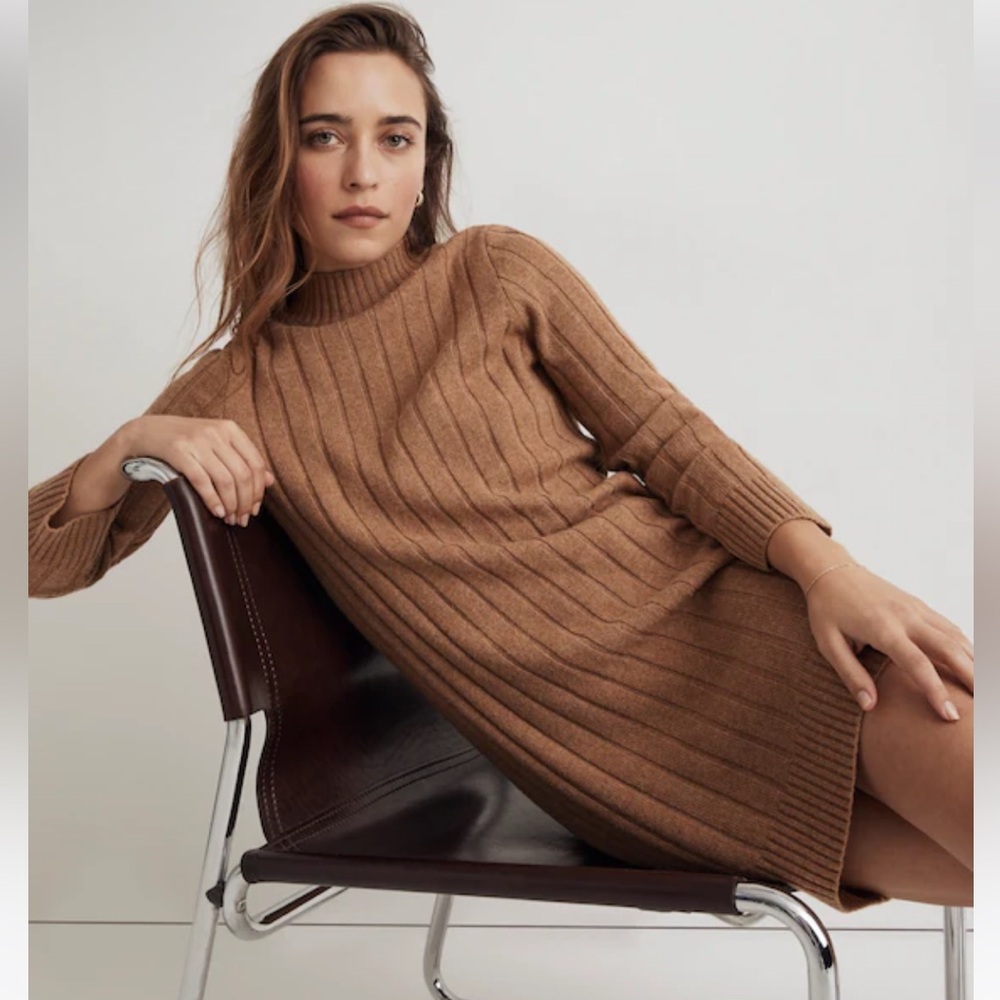 Madewell Ribbed Mini Sweater Dress